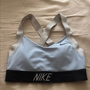 Nike Blue and Black Sports Bra with Racerback and Medium Support